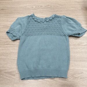NWOT Misha & Puff Caramel Baby & Child Knitted Short-Sleeve Pullover
